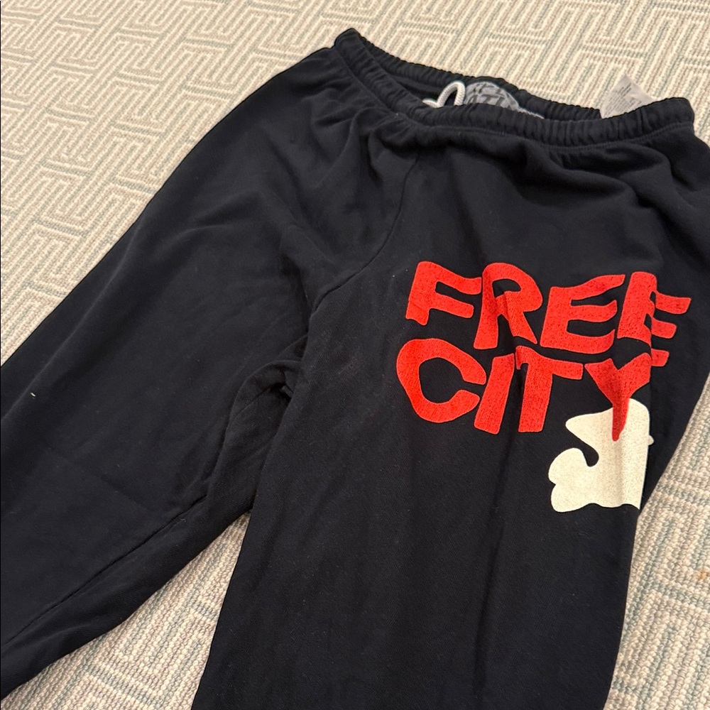 freecity Kids Black and Red Joggers